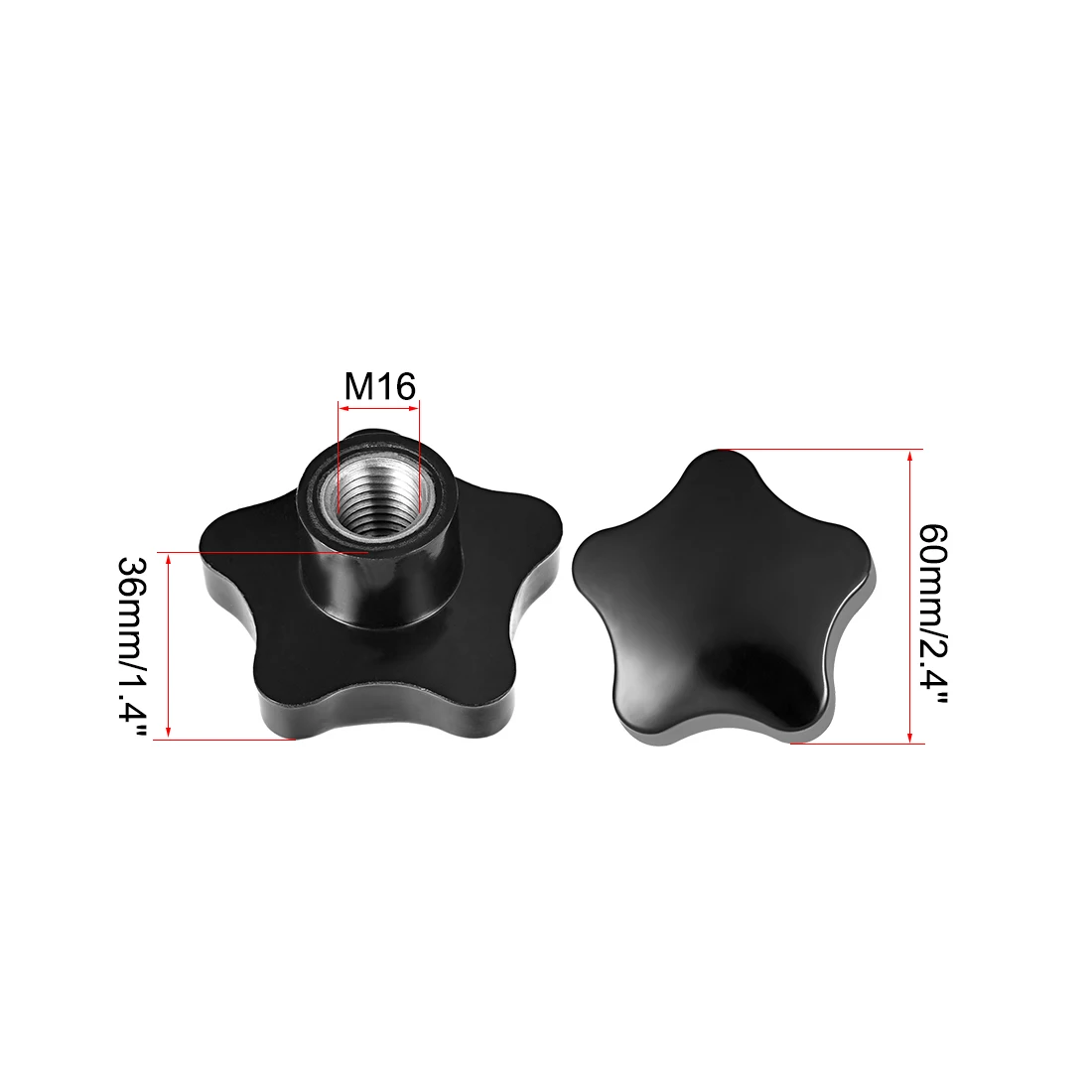 Uxcell 3 шт. звезда ручка M5/M6/M8/M10/M12/M16 диаметр Латунная вставка внутренняя резьба для механического оборудования