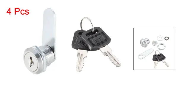 16mm Different 4pcs Uxcell 2/4 шт. замки 16/20/25/30/35/40 мм цилиндр Длина ключом разных/так цинковый хром сплава покрытие металлом 90 градусов - Цвет: 16mm Different 4pcs