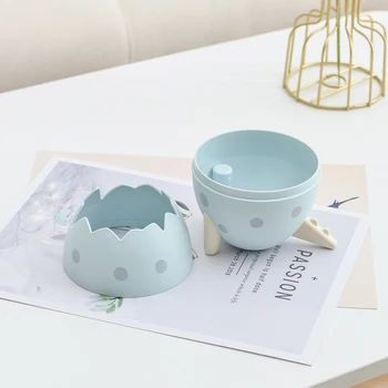 

Trash Can Dinosaur Egg Desktop Storage Bucket Clamshell Large Capacity Multifunctional Compact Sorting Trash UY8
