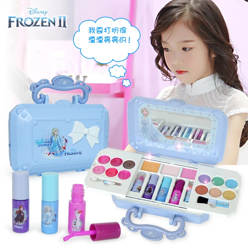New Disney New girls frozen 2 princess elsa real Cosmetics Make up box set  snow White Beauty toys kids Christmas present gift 3