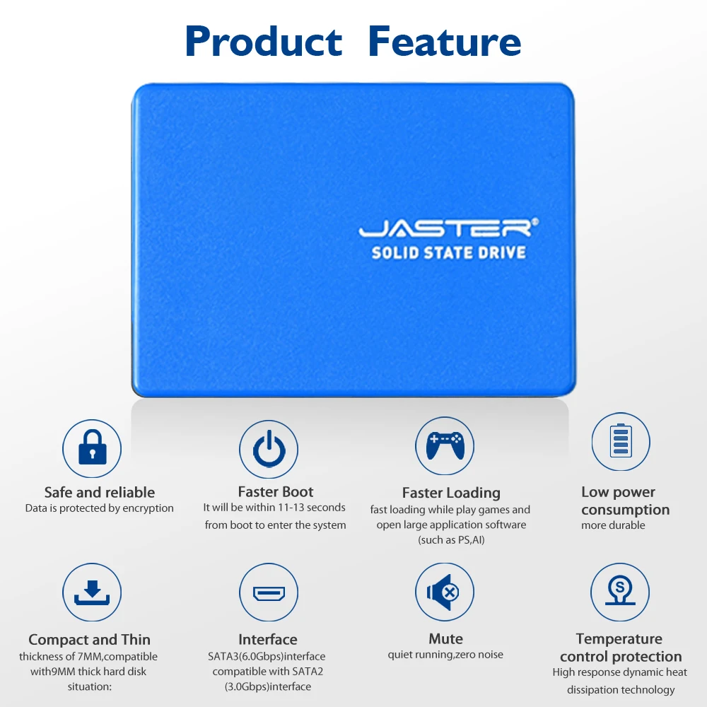 Внутренний твердотельный накопитель JASTER SSD 2 5 дюйма SATA3 HDD 120 ГБ 128 240 ssd 480 960
