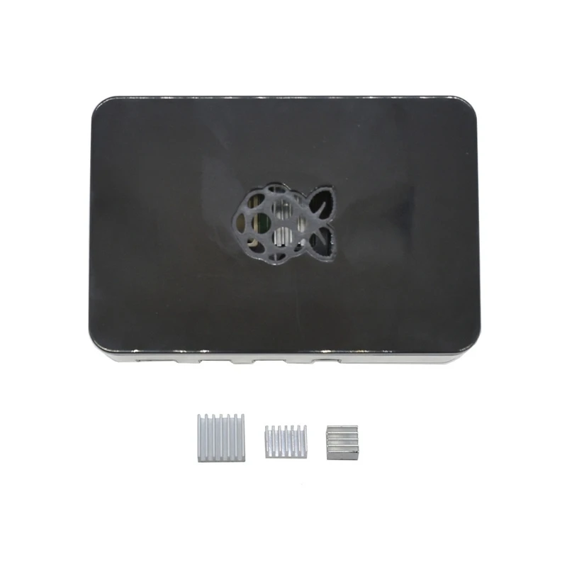 Для Raspberry Pi чехол Корпус коробка V4 с радиатором для Raspberry Pi 4B - Цвет: Black