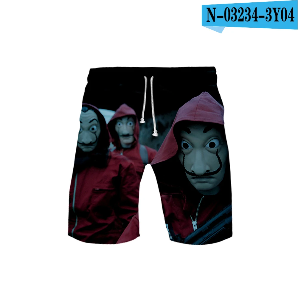 salvador Dali 3D Game Shorts Men Beach Shorts Saint Seiya Sweatshirt Harajuku Tracksuit Hawaii Shorts Drop Ship - Color: 2