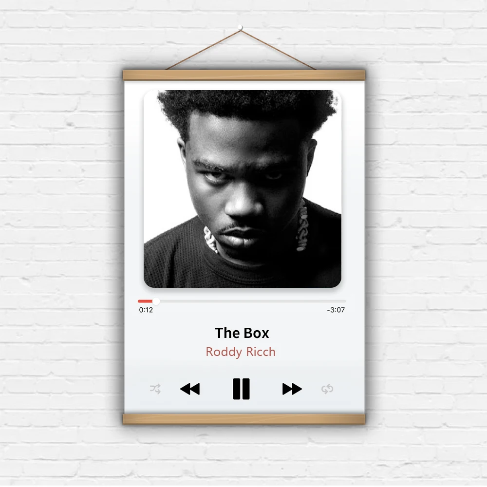 

The Box-Roddy Ricch HipHop Trap Play Music Hot Song Artists Popular Album Scroll Art Print Canvas Poster Painting Decor