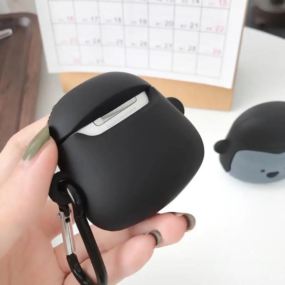 Мультяшная обезьяна Bluetooth наушники Чехлы для Apple AirPods мягкая Зарядка Наушники Чехлы для Airpods защитный мультяшный чехол