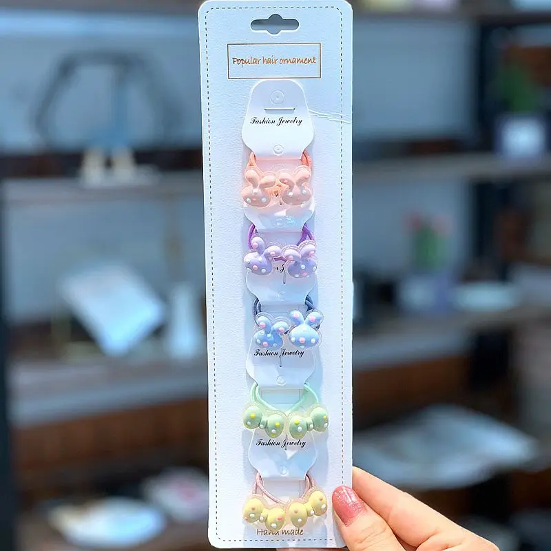 10pcs/card New Baby Girls Hairbands Kids Children Cartoon Headbands Cute Headwear Infants Toddlers Lovely Hair Accessories - Цвет: 13