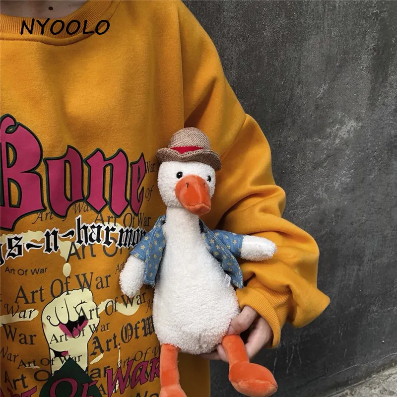 NYOOLO Harajuku уличная мультяшная печать с буквенным принтом теплая флисовая кофта осень-зима свободные пуловеры с круглым вырезом свитер женский топ