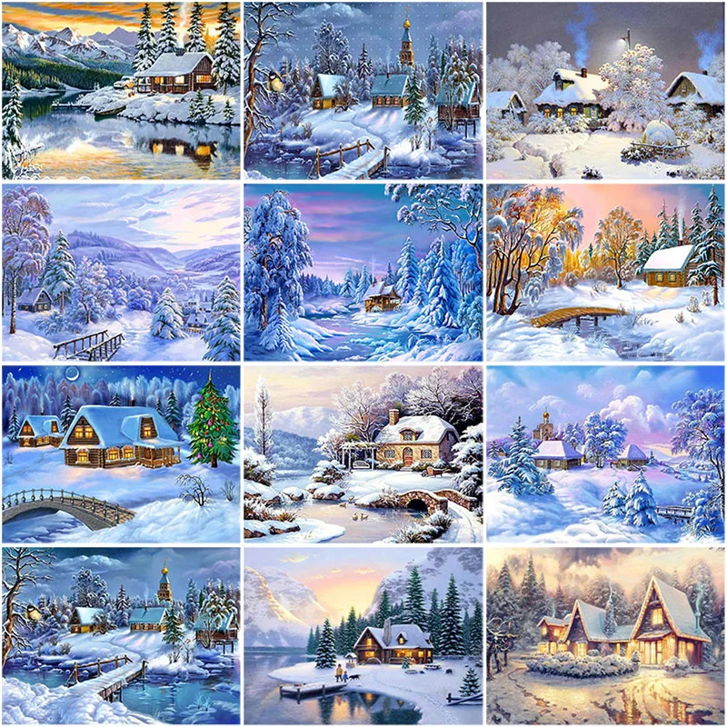 Diamond Painting Embroidery Cross-Stitch-Kits Rhinestone Mosaic-Landscape-Picture Diy 5d