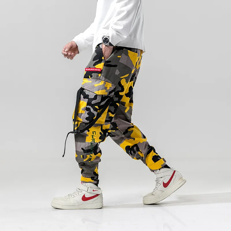 Supreme Box Logo Tee  Rothco Yellow Camo Cargo Pant  VANS Old Skool  Flames  Streetwear fashion Fashion outfits Mens trendy outfits