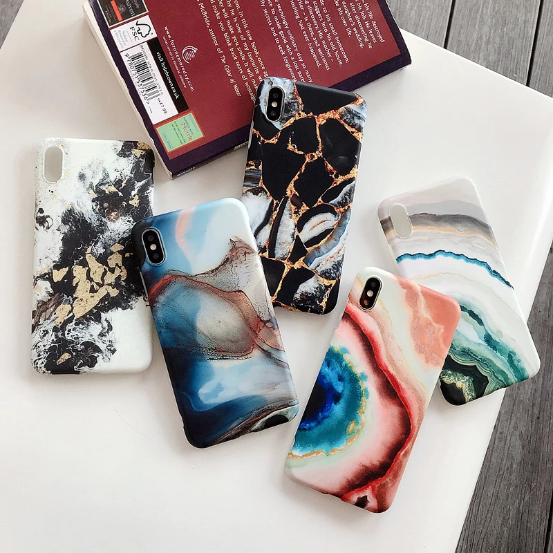 

Luxury for iPhone 11 Marble Case for iPhone 7 8 6 6S Plus 11 Pro X XR XS Max SE 2020 Phone Case Soft IMD Protection Back Cover