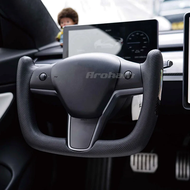 Tesla Original Steering Upgrade to Carbon Fiber Steering Wheel & 2017-2021 Black Tesla Steering Wheel Upgrade for Model 3 And Model Y Tesla Original Steering Upgrade to Carbon Fiber Steering Wheel & 2017-2021 Black Tesla Steering Wheel Upgrade for Model 3 And Model Y