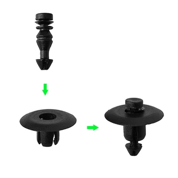 

Car Door Trim Clips Auto 50Pcs Black Nylon Retainer Fastener Push Type