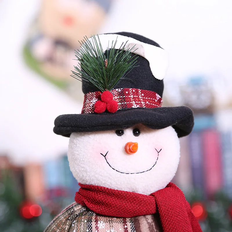 82 см рождественские куклы выдвижной Санта-Клаус снеговик лося игрушки рождественские фигурки Рождественский подарок для детей красные украшения на елку