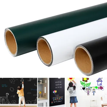 

45x100cm Magnetic Blackboard Wall Stickers Children Chalk Drawing Note Board Office Whiteboard Self-adhesive Removable Wallpaper