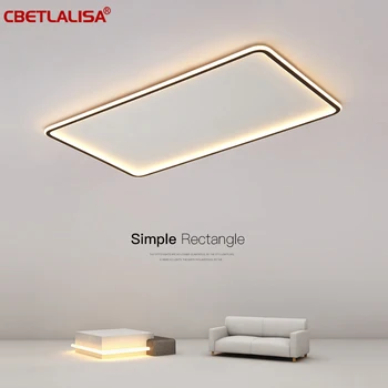 

Modern Led Chandelier Lights Simple Lighting For Living Bedroom Study Room White Black Indoor Lamps Fixtures Dimmable AC90-260V