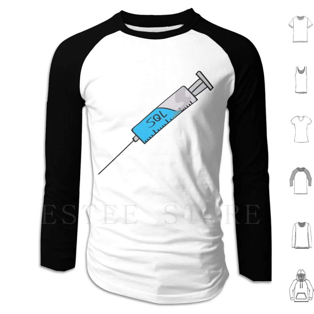 Sql Iniezione Felpa Con Cappuccio Manica Lunga Sql Sql Iniezione Vurnabilità Computer Virus Server Server Software Iniezione Di Database