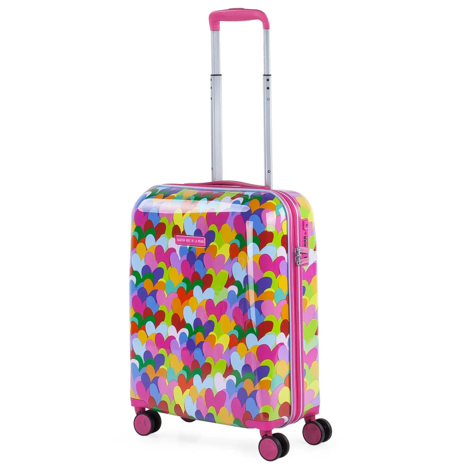 AGATHA RUIZ DE LA PRADA HEARTS COLORS Cabin Suitcase Small 4 Wheel 55X40x20 131150 | Багаж и сумки