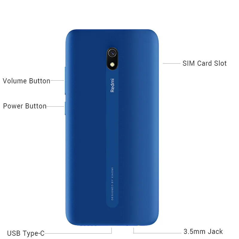 Мобильный телефон Xiaomi Redmi 8A 8 A, 2 Гб, 32 ГБ, Восьмиядерный процессор Snapdragon 439, экран 6,22 дюйма, большая батарея 5000 мАч, камера 12 МП