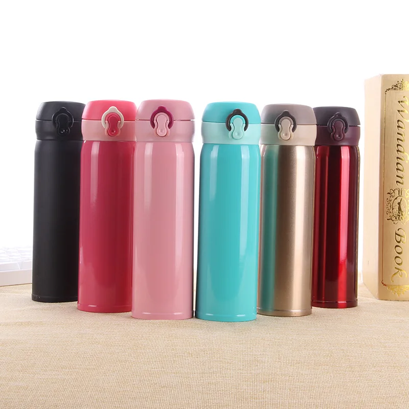 

New Design Double Wall Stainless Steel Vacuum Flasks 500ml Thermos Cup Coffee Tea Milk Travel Mug Thermo Bottle Gifts Thermocup