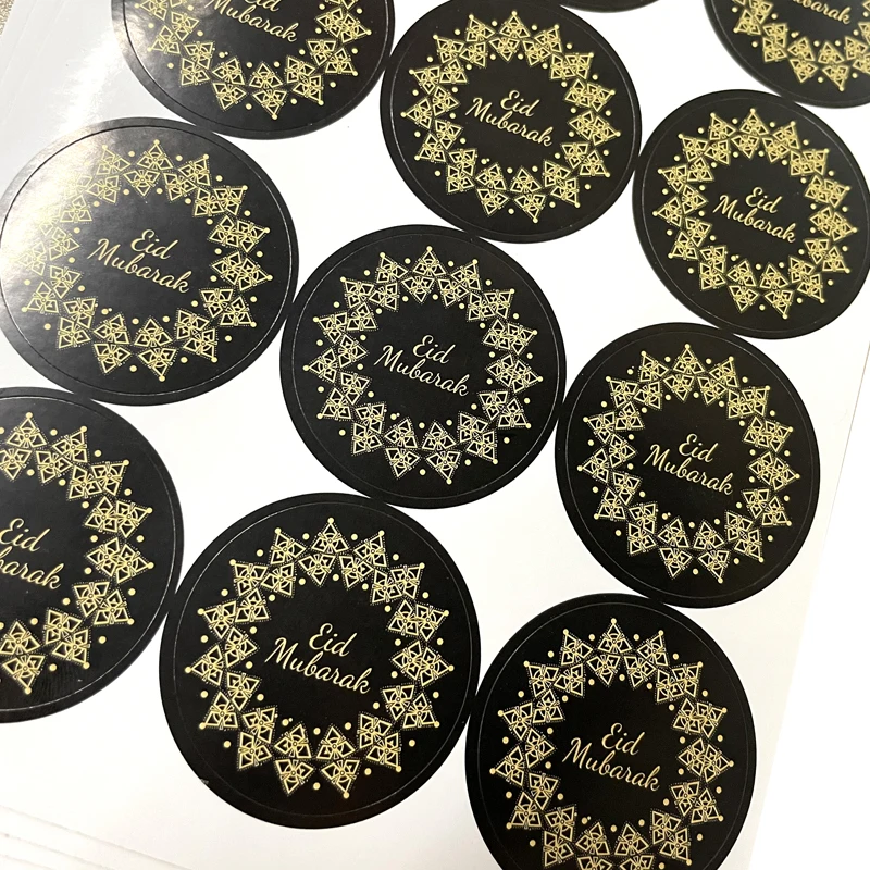 Pegatinas de Ramadan Mubarak para decoración de Ramadán y Eid para el hogar, 120 Uds.
