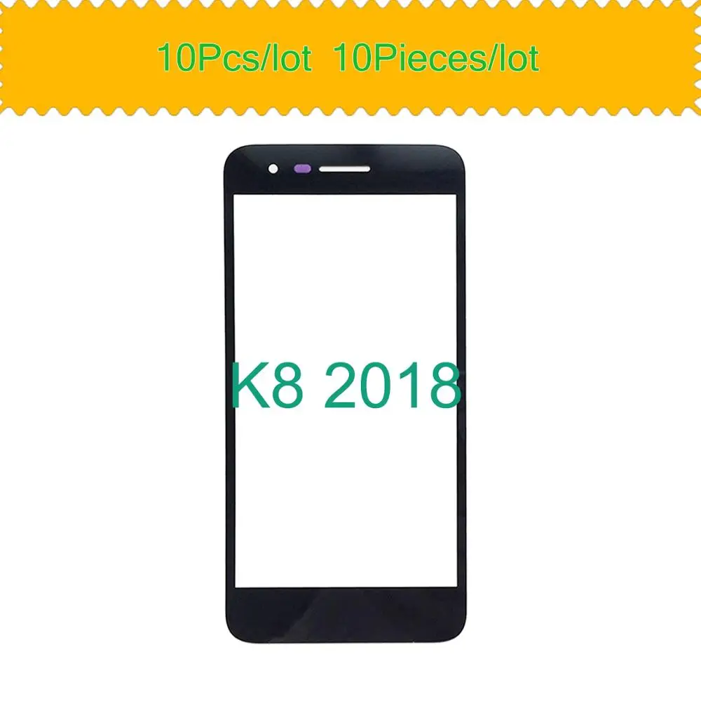 10 шт./лот передний внешний экран стекло Замена объектива сенсорный для LG K8 2018 +
