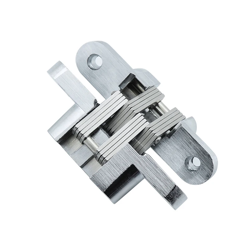 Heavy Duty Cross HStainless Steel Hidden Conceal Hinge Invisible Cross Door Worktop Hinges DIY