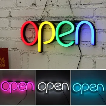 

LED Neon OPEN Sign Light for Business Bar Club KTV Wall Decoration Commercial Lighting QJS Shop