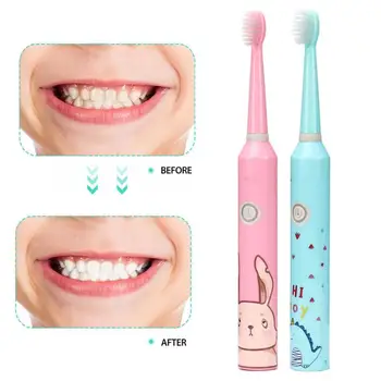 

IPX7 Waterproof Electric Ultrasonic Cleaning Soft Hair Oral Care Toothbrush for Kids Tongue Scraper Teeth whitening