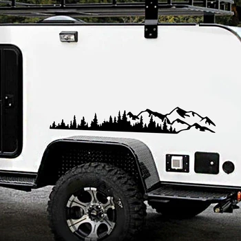

RV Car 100*17cm Sticker Black Unique Removable Accessories Decal Universal