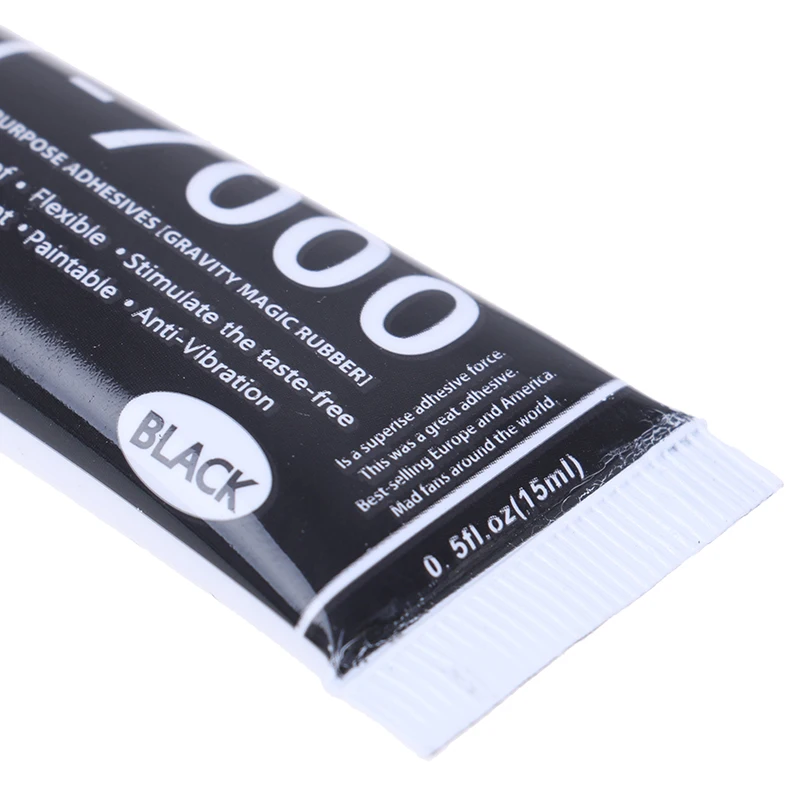 15ml T7000 Super Black Epoxy Resin T-7000 Black Body Rubber Super Sealant Mobile Phone Touch Screen Repa