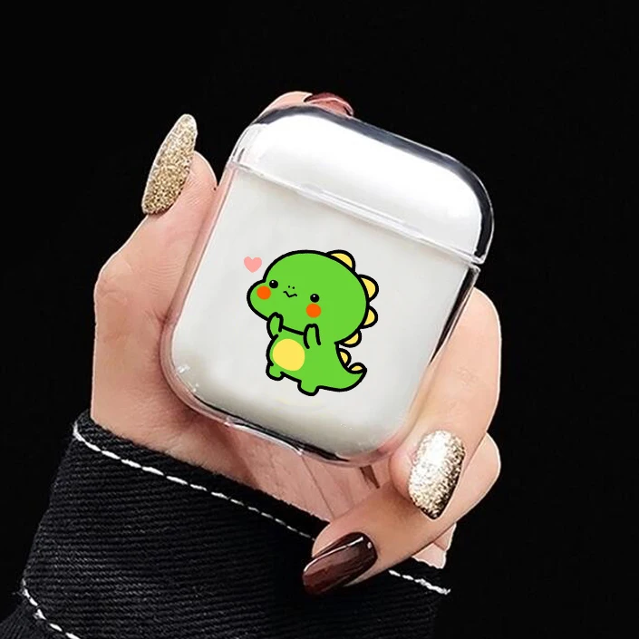 22 Мультяшный чехол для Airpods, милый, с милым сердечком, прозрачный, Жесткий Чехол для ПК, чехлы для AirPods, защитные беспроводные наушники - Цвет: 22