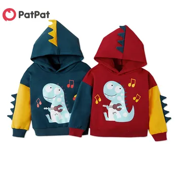 

PatPat 2020 New Spring and Autumn Adorable Dino Print Hooded Pullover for Toddler Boy for Kids Boy Sweatshirt Clothes