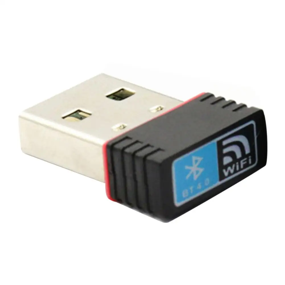150 Мбит/с Мини USB адаптер Wi-Fi Bluetooth 4,0 Двойной Функция беспроводной адаптер Поддержка IEEE 802.11n/11g/11b Встроенная антенна