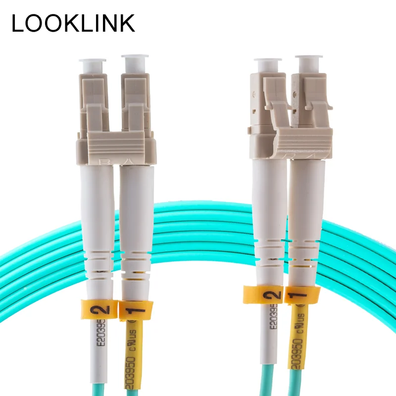 LOOKLINK 1-10 Meters LC to LC UPC Optical Fiber Jumper OM3 LSZH Multimode Duplex 2.0mm Optic Fiber Patch Cable