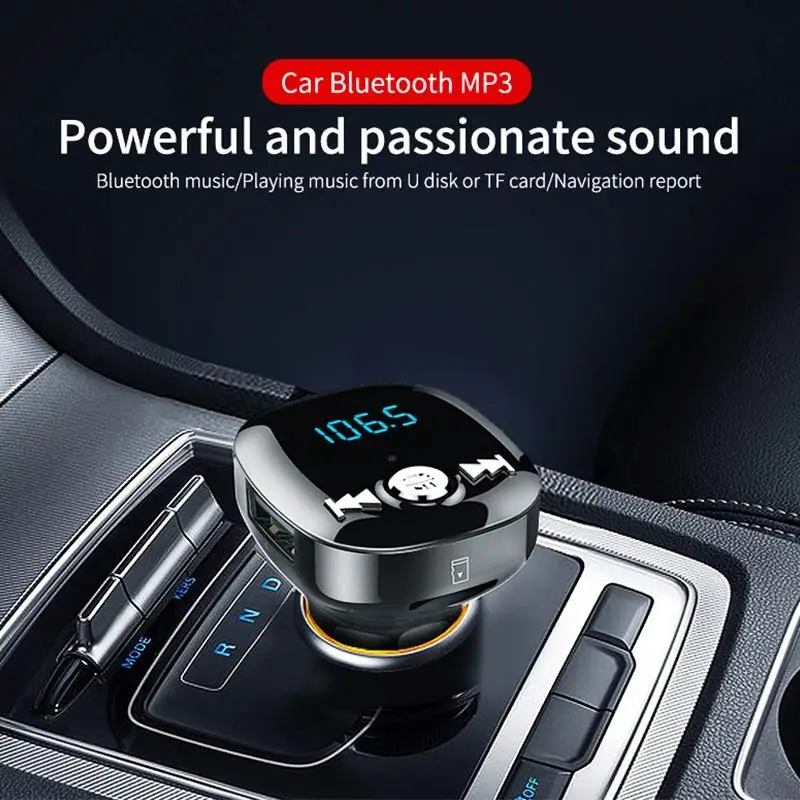 Светодиодный Дисплей fm-передатчик Bluetooth громкой связи FM модулятор стерео аудио MP3 плеер 5V 2.4A авто зарядное устройство для автомобиля с двумя портами USB Зарядное Устройство Радио