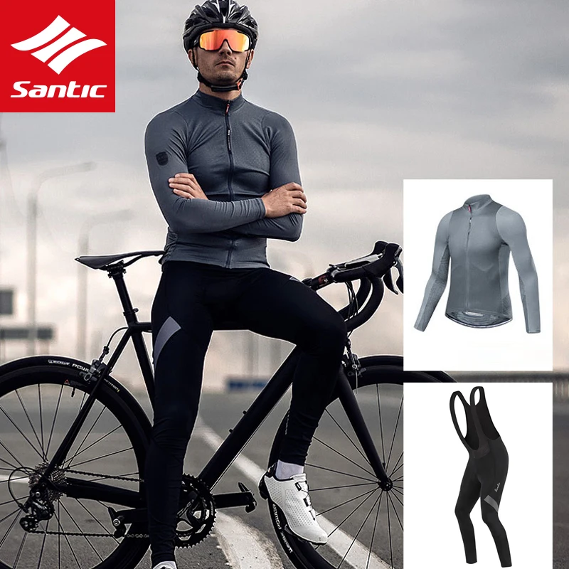 SANTIC Cycling Jersey Men Long Sleeve Bicycle Jersey Mtb Road Bike Jersey Autumn Sun protective