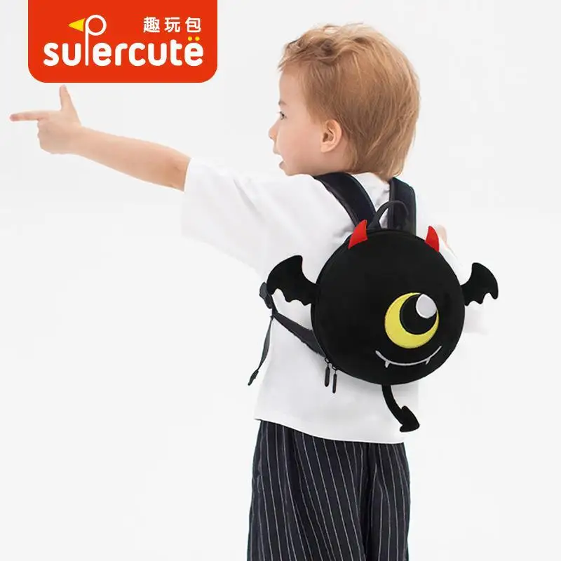

Supercute New Style Kindergarten School Bag Cute Cartoon Little Devil Anti Lost Backpack