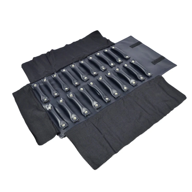 

JHD-Multifunctional Jewelry Display Bag PU Leather Jewelry Roll Foldable Jewelry Collection Ring Jewelry Travel Bag