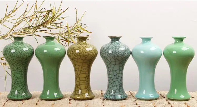Стиль Celadon ваза для гостиной Цветочная композиция украшение офисное настольное высококачественное украшение студия украшение WSHYUFEI