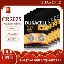 10PCS Original para DURACELL CR2025 3V Baterias De Lítio Botão Célula de Bateria para o Relógio de Brinquedo Computador Calculadora Controle DLCR 2025