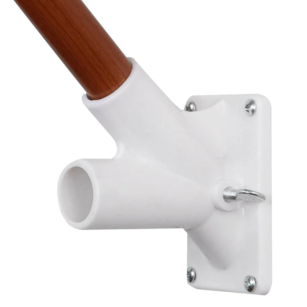 Garden Flag Pole Holder Wall Mount Universal With Screws Practical Base