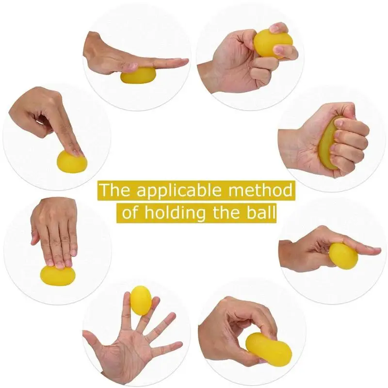 2pcs Silicone Hand Grip Ball Egg Men Women Gym Fitness Finger Heavy Exerciser Strength Muscle Recovery Soft Gripper Trainer hand strengthener finger trainer finger strength trainer hand grip trainers hand grip exerciser hand exerciser hand trainer