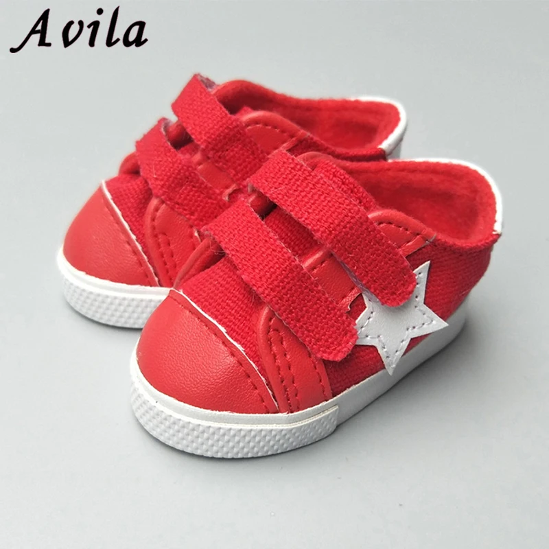 Sneaker doll shoes for 18'' American bjd Doll and 43cm Colorful Stars Shoes Hook Canvas 7.5cm New Arrival | Игрушки и хобби