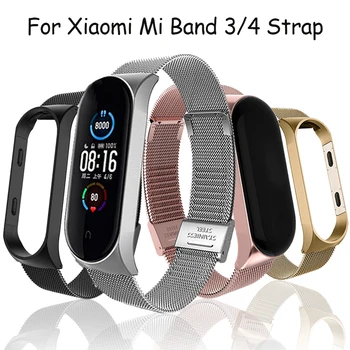 

Metal Strap for Xiaomi Mi Band 4 Wristband Sport Bracelet for Miband 4 3 Replacement Breathable Strap for Xiaomi Miband 3