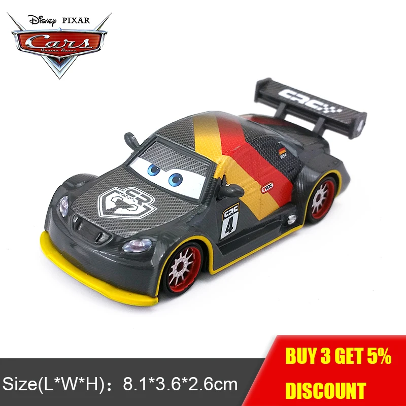 Disney Pixar Cars 2 TSR Max Schnell 1:55 металлический литой автомобиль Развивающие игрушки