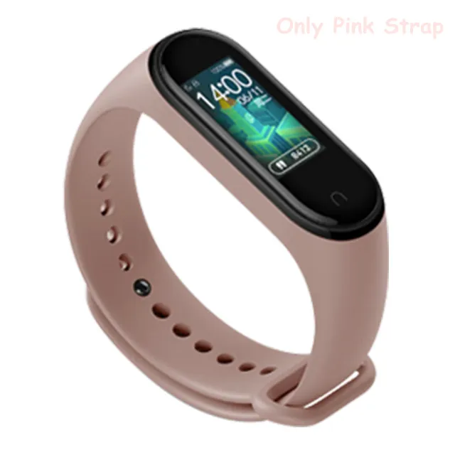Розовый Xiaomi mi ремешок 3 4 силиконовый браслет Xiao mi Band 4 mi Band 4 mi Band 4 розовый ремешок на запястье Xiomi mi Band 3 - Цвет: Розовый