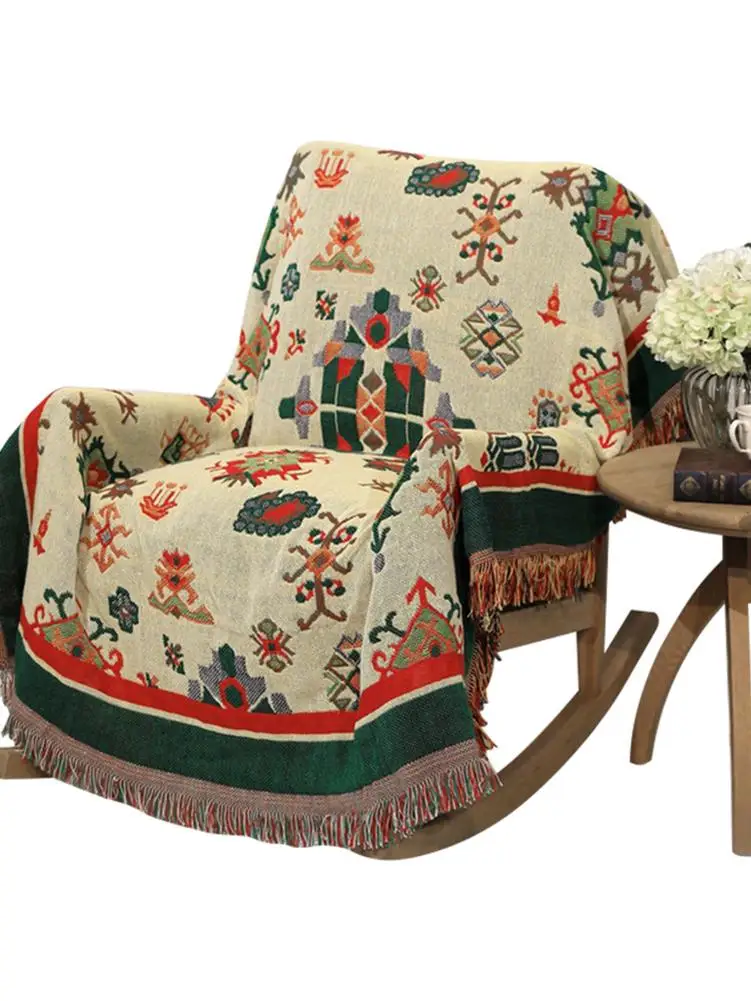 Bohemian Throw Blanket Tapestry Sofa Knitted Blanket Universal Dust-Proof Furniture Cover Sofa Towel For Home Decoration