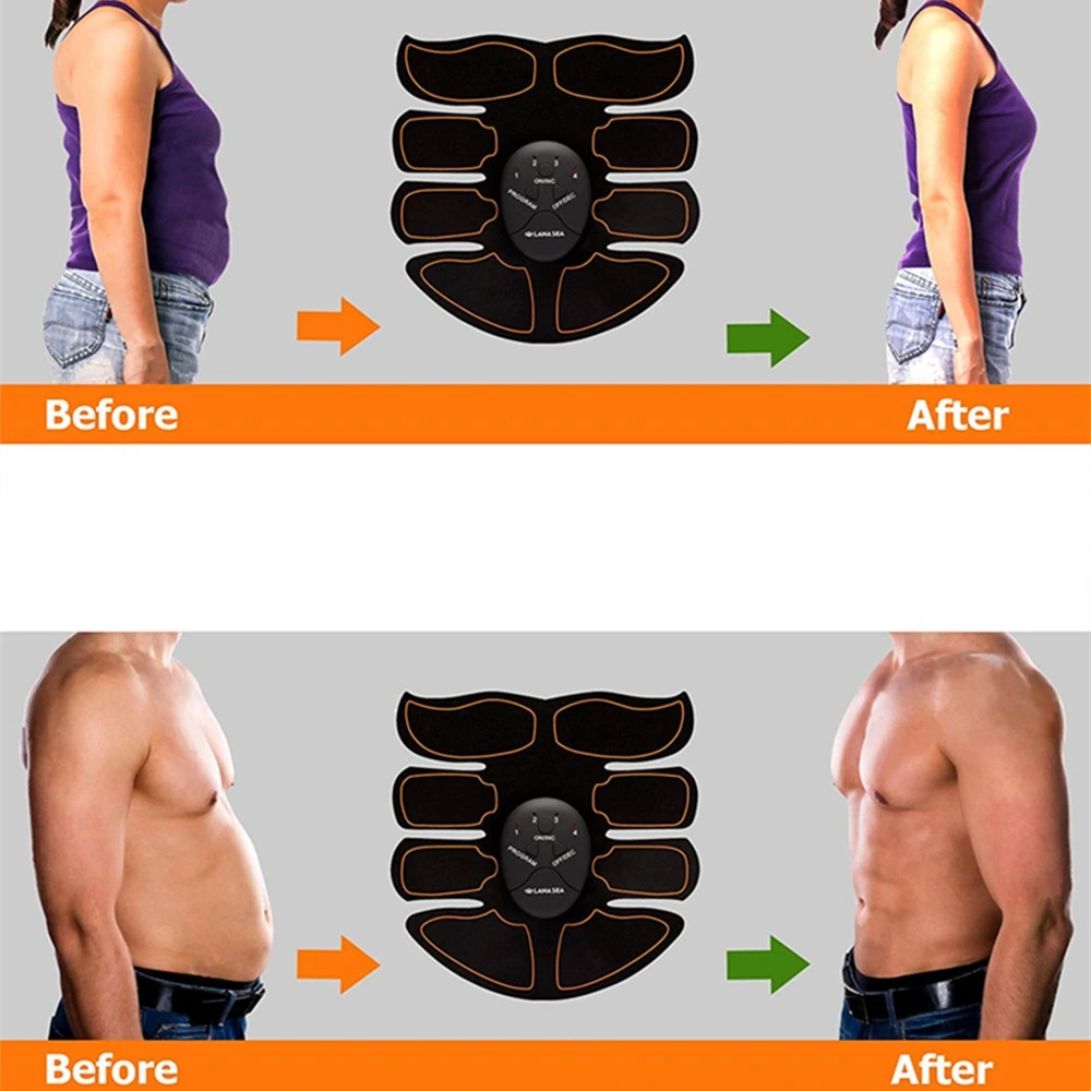 Electric Abdominal Muscle Trainer Fitness Fitness Gym Exercise Equipment Body Slimming Training Fat Burning Muscle Stimulator