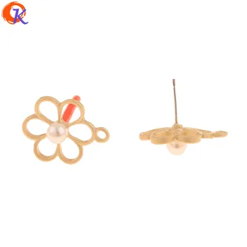 

Cordial Design 50Pcs 16*21MM Jewelry Accessories/Earring Findings/Matte Gold/Flower Shape/DIY Making/Hand Made/Earrings Stud