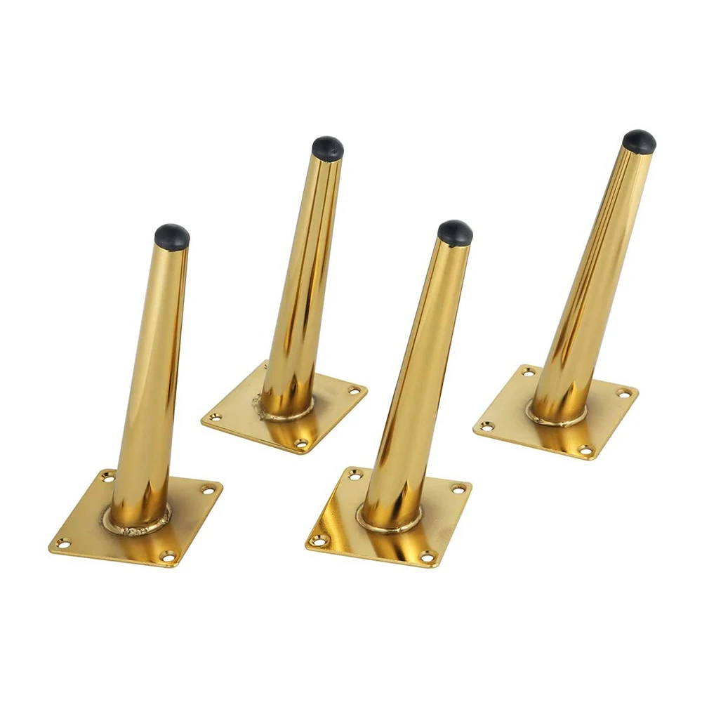 4pcs Metal Furniture legs Straight Cone And Oblique Cone Table Leg Sofa Chair Leg coffee tables Furniture fittings,15/20/25/30CM
